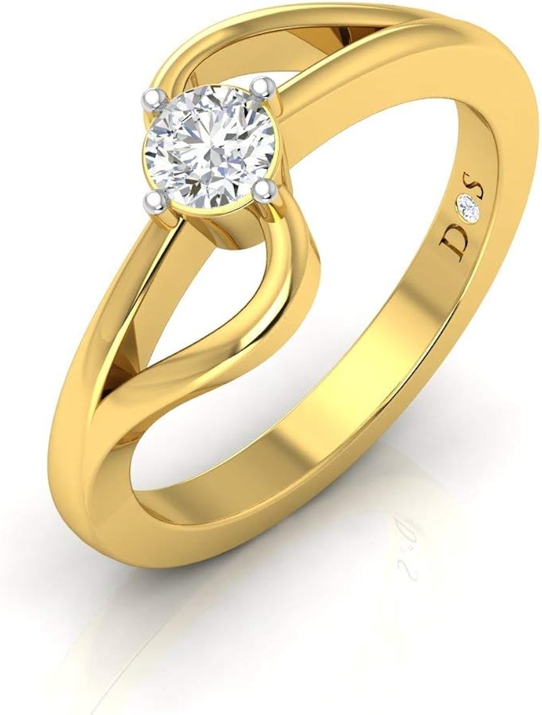 Diamond Solitaire Gold Ring
